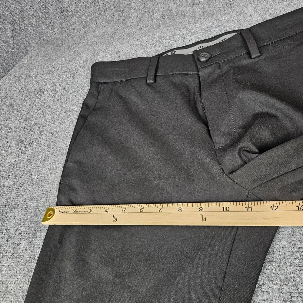 Haggar Cool 18 Pro Black Straight Fit Performance Dress Pants Mens 32x30